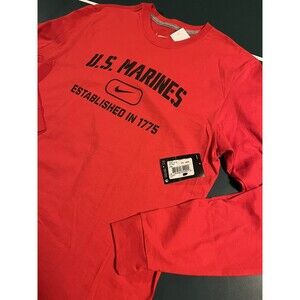 NWT Nike Classic US Marines Long Sleeve T-Shirt LARGE Regular Fit Military USA